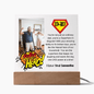 Dad Is My Superhero Personalized Photo Acrylic Plaque - Celebrate Your Dad With A Custom Keepsake