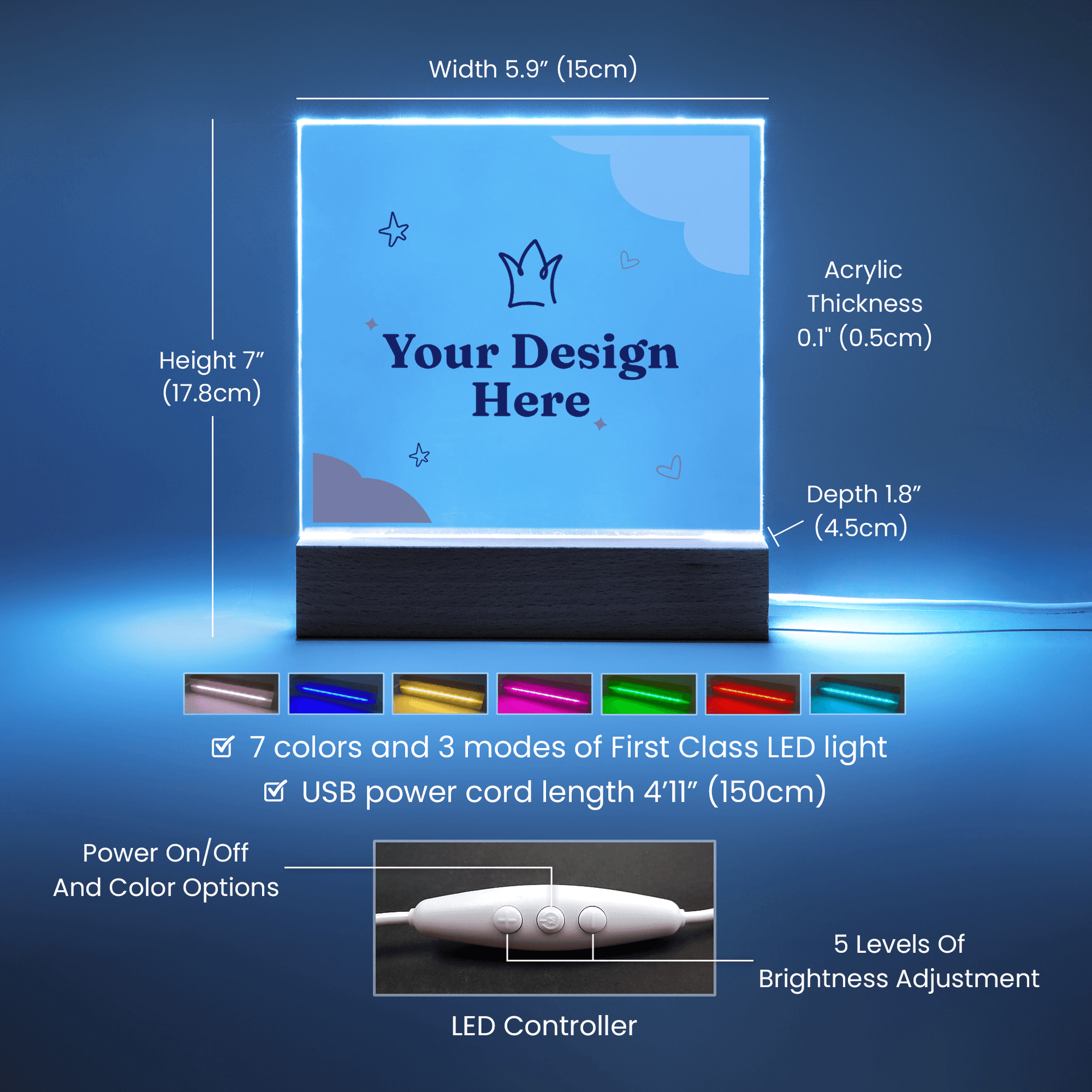 Personalized Funny Valentine Acrylic Sign with customizable design, LED light features, perfect for romantic gifting.