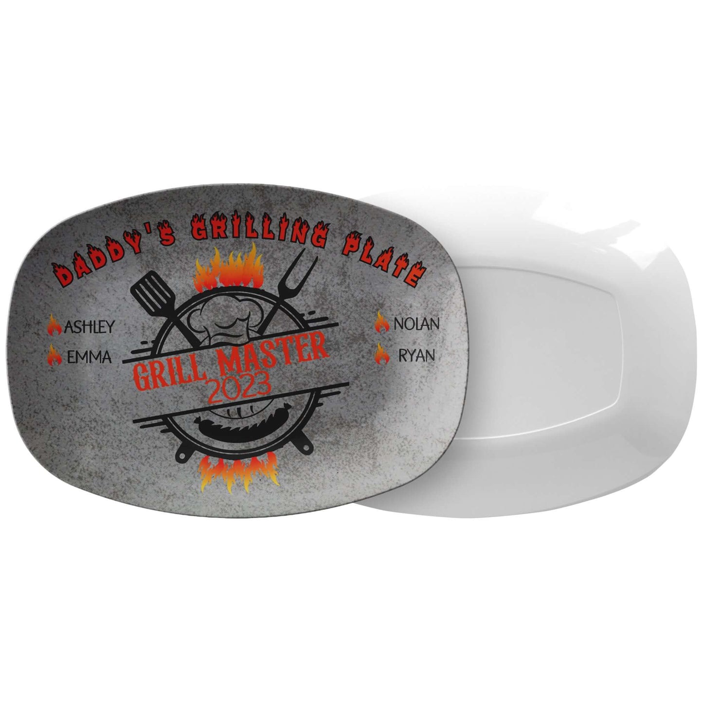 BBQ Gifts, Personalized Grilling Plate, Grill Master, Custom Platter
