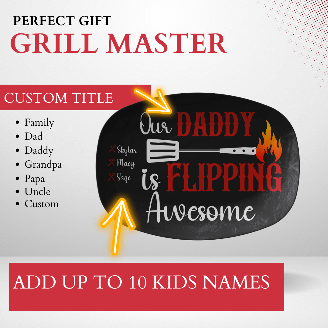 Our Family Is Flipping Awesome - Personalized BBQ Serving Platter