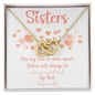To My Sister, Necklace For Sister, Gift For Sister Birthday, Sister Gift Ideas, Interlocking hearts necklace, Sisters are always connected by their heart
