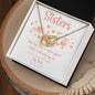 To My Sister, Necklace For Sister, Gift For Sister Birthday, Sister Gift Ideas, Interlocking hearts necklace, Sisters are always connected by their heart
