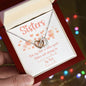 To My Sister, Necklace For Sister, Gift For Sister Birthday, Sister Gift Ideas, Interlocking hearts necklace, Sisters are always connected by their heart