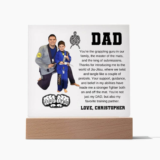 Personalized Photo Dad Acrylic Plaque For Jiu-Jitsu Enthusiasts - Perfect Gift For Dad