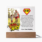 Dad Is My Superhero Personalized Photo Acrylic Plaque - Celebrate Your Dad With A Custom Keepsake