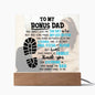 To My Stepped Up, Bonus Dad, Stepdad, Stepfather: Personalized Photo Acrylic Plaque Gift for Father's Day From Son or Daughter