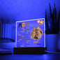 Personalized Boho Chic Photo Acrylic Plaque - Heartfelt Gift for Mom | LED Options Available