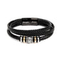 Personalized Engraved Leather Bracelet For Him Baptism Gift