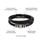 Personalized Engraved Leather Bracelet For Him Baptism Gift