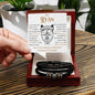 Personalized Engraved Leather Bracelet For Him Baptism Gift