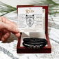 Personalized Engraved Leather Bracelet For Him Baptism Gift