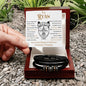 Personalized Engraved Leather Bracelet For Him Baptism Gift