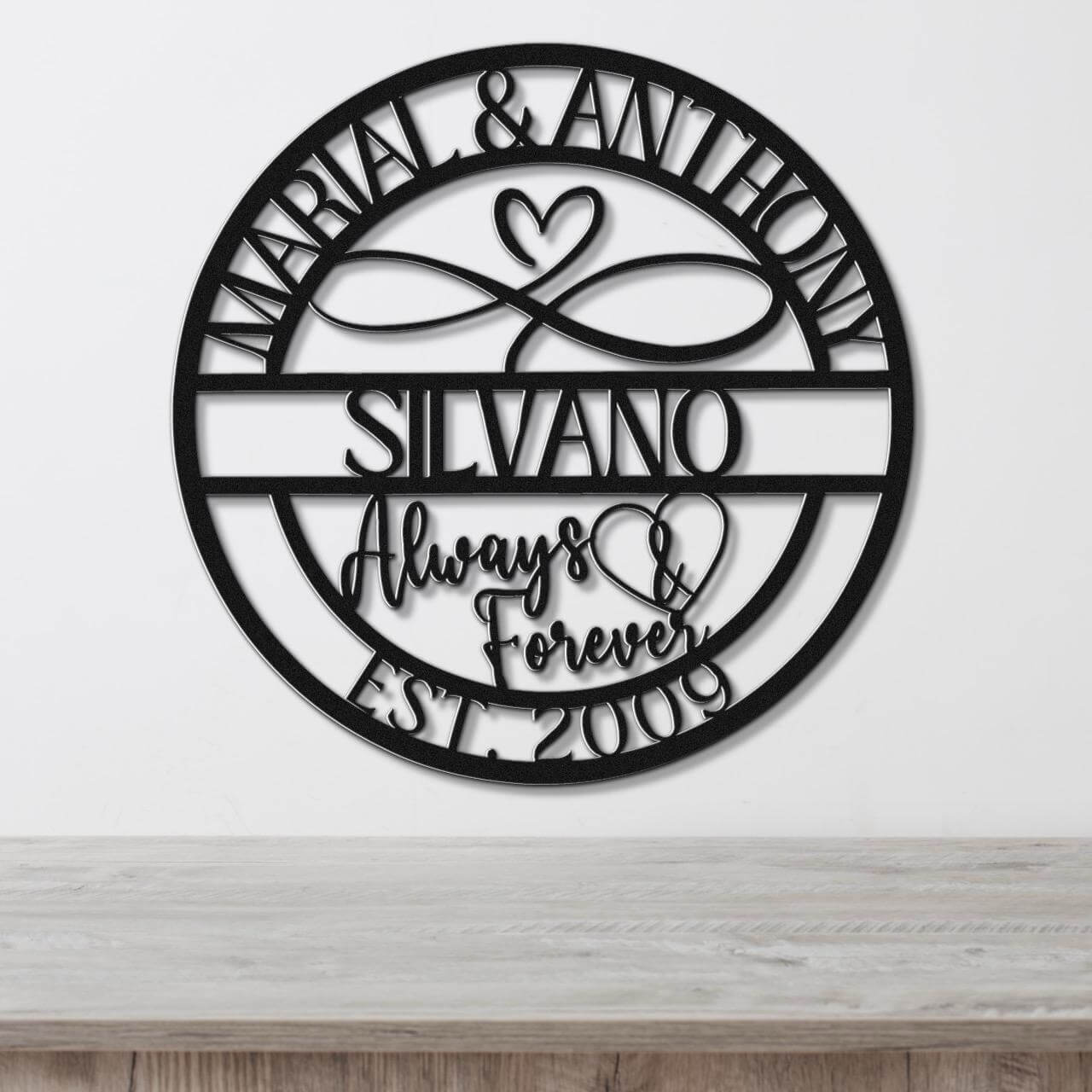 Infinite Love Always & Forever, Custom Wedding & Anniversary Gift