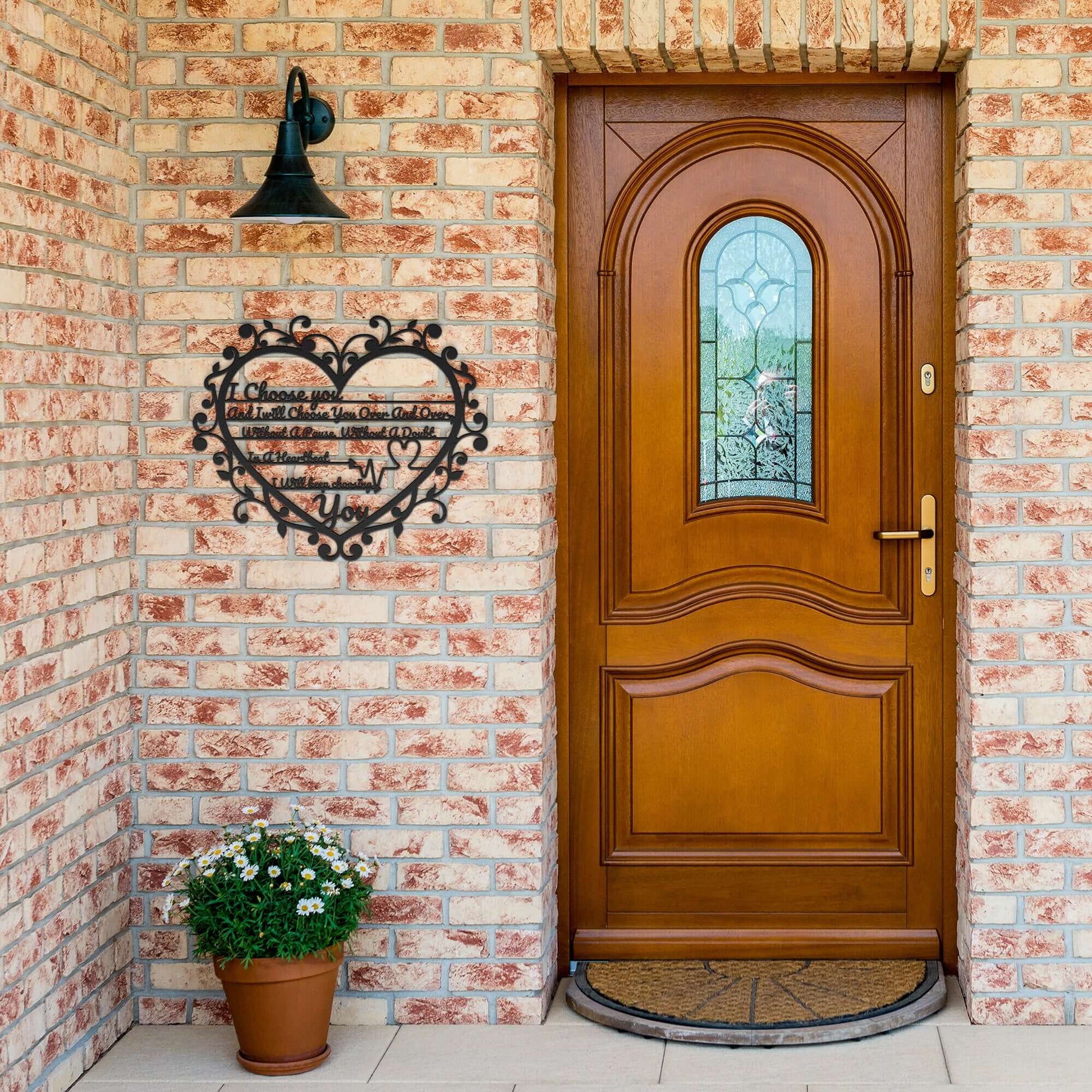 I choose you and I will keep choosing you heart metal wall art, Bedroom wall decor, Gift For Couple, Wedding Gift, Metal Signs - Always Essential Gifts