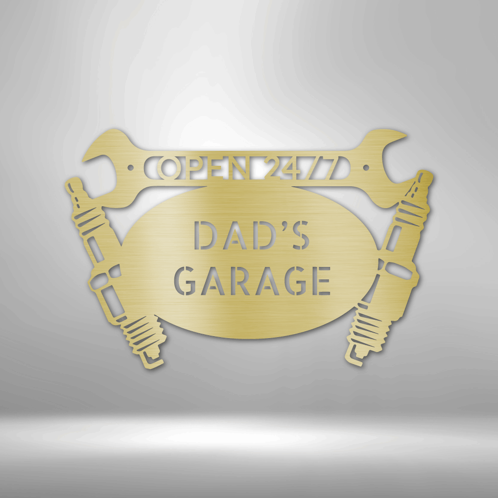 Car Garage Monogram Custom Metal Wall Sign For Garage