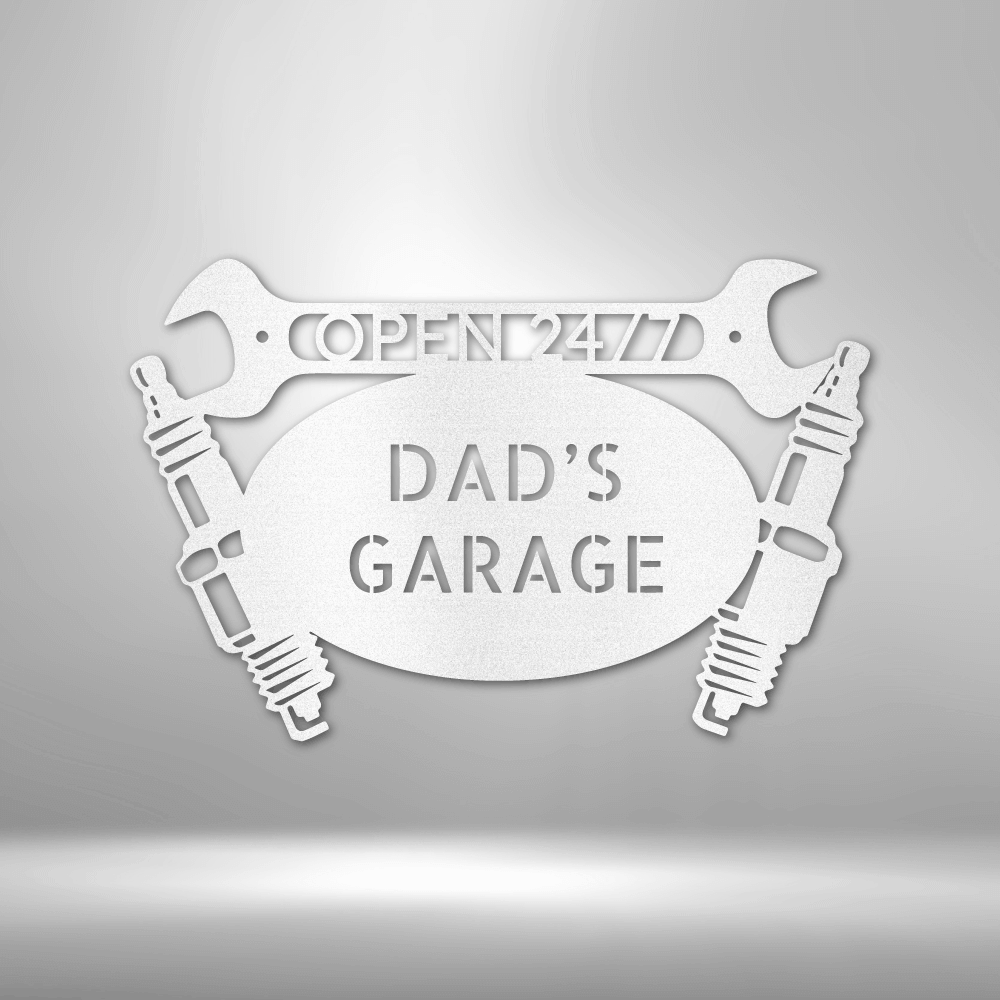 Car Garage Monogram Custom Metal Wall Sign For Garage