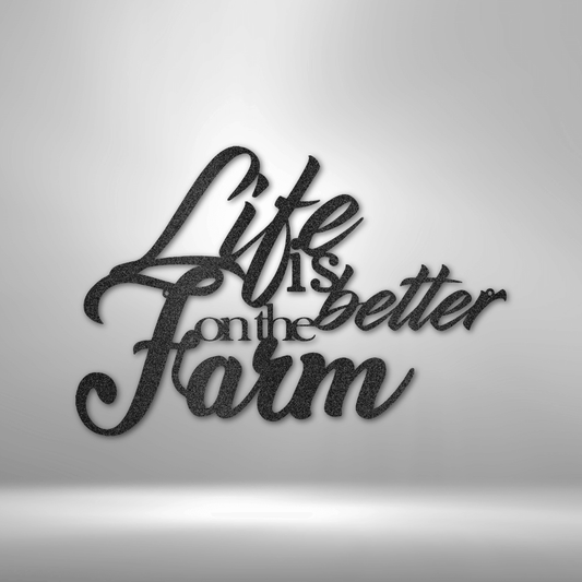 Better on the Farm Quote Metal Wall Art Quote