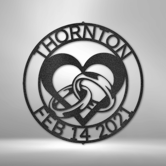 Engagement Monogram Custom Metal Wall Art For Couples Engagment