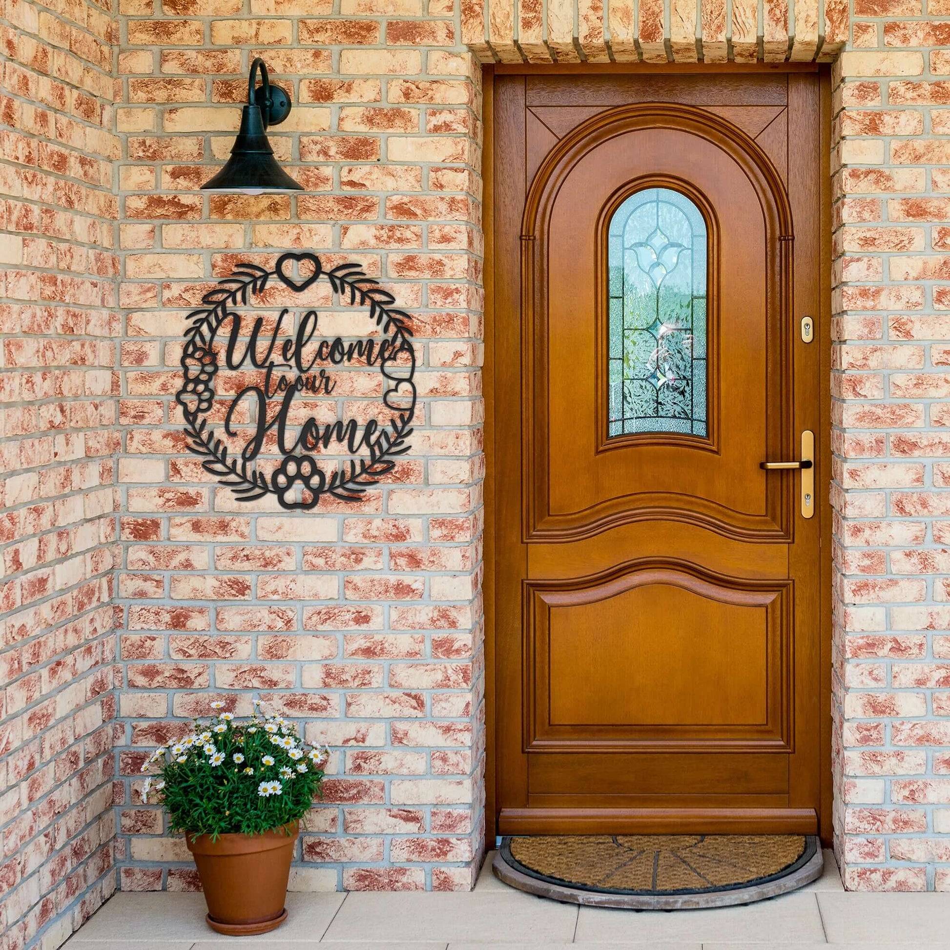 Welcome To Our Home, Outdoor Welcome Sign, Housewarming Gift, Metal Sign For Front Door Or Porch - Always Essential Gifts