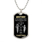 Call On Me Brother Dog Tag Necklace Chain, Brother For Life, Call On Me Brother Fist Bump, To My Brother, Bro