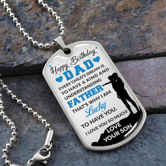 Happy Birthday Dog Tag Love Your Son