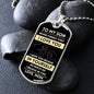 To My Son Dog Tag I Hope You Believe In Yourself Never Forget I Love You Love Mom