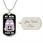 Wings Dog Tag Necklace My Mom Is My Guardian Angel She Watches Over Me