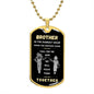 Call On Me Brother Dog Tag Necklace Chain, Brother For Life, Call On Me Brother Fist Bump, To My Brother, Bro
