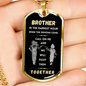 Call On Me Brother Dog Tag Necklace Chain, Brother For Life, Call On Me Brother Fist Bump, To My Brother, Bro