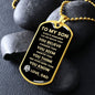 To My Son - Always Remember Your Are Braver Than You Believe - Dog Tag Necklace From Dad