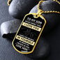 To My Son Dog Tag I Hope You Believe In Yourself Never Forget I Love You Love Mom