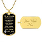 To My Son - Always Remember Your Are Braver Than You Believe - Dog Tag Necklace From Dad