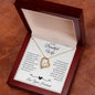 To My Beautiful Wife Heart Pendant Necklace, Gift for Wife, I Love You Jewelry Gift For Her