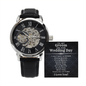 Soon-to-be Husband Groom Gift From Bride - Wedding Day Gift Exchange - Skeleton Watch For Groom - Wedding Gift For Groom From Bride