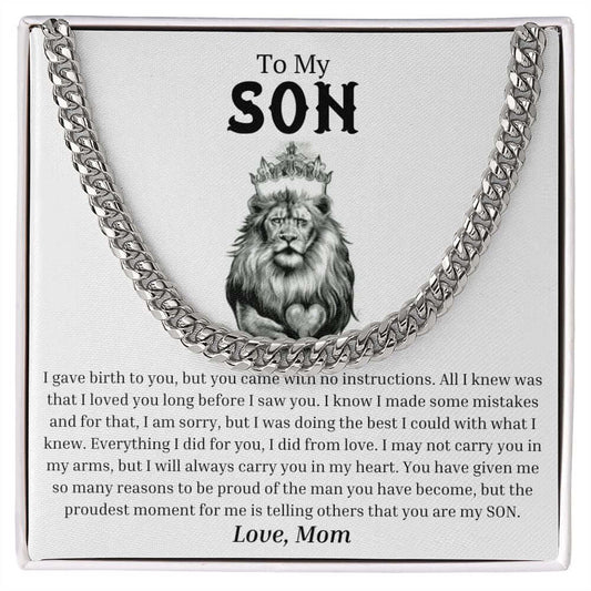 To My Son Everything I Did For You, I Did From Love Proud Of You Love, Mom