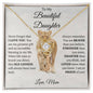 To My Beautiful Daughter Love Knot Necklace, To Daughter Love Mom
