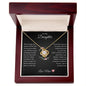 To My Daughter Love Knot Necklace Believe In Yourself Love Mom