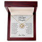 To My Beautiful Daughter Believe In Yourself I Am So Proud Of You Love Knot Necklace Love Mom