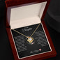 To My Daughter Love Knot Necklace Believe In Yourself Love Mom