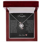 To My Daughter Love Knot Necklace Believe In Yourself Love Dad