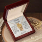 To My Beautiful Daughter Interlocking Heart Necklace, Heart Necklace To Daughter Love Mom