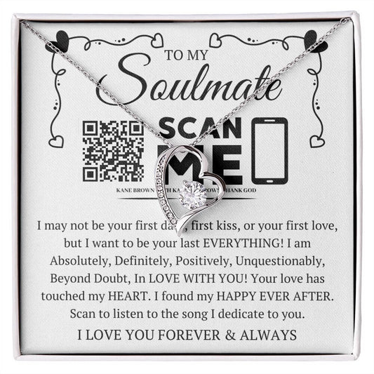 To My Soulmate Just For Her Thank God For Giving Me You Song Dedication Forever Heart Necklace