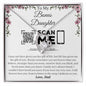 To My Bonus Daughter I May Not Have Given You The Gift Of Life, Family Isn't Always Blood, Heart Necklace Step Dad