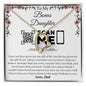 To My Bonus Daughter I May Not Have Given You The Gift Of Life, Family Isn't Always Blood, Heart Necklace Step Dad