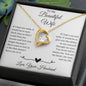 To My Beautiful Wife Heart Pendant Necklace, Gift for Wife, I Love You Jewelry Gift For Her