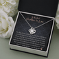 Mother In Law Wedding Gift, Love Knot Necklace, Mother Of The Groom Gift, Future Mother In Law Necklace Gift