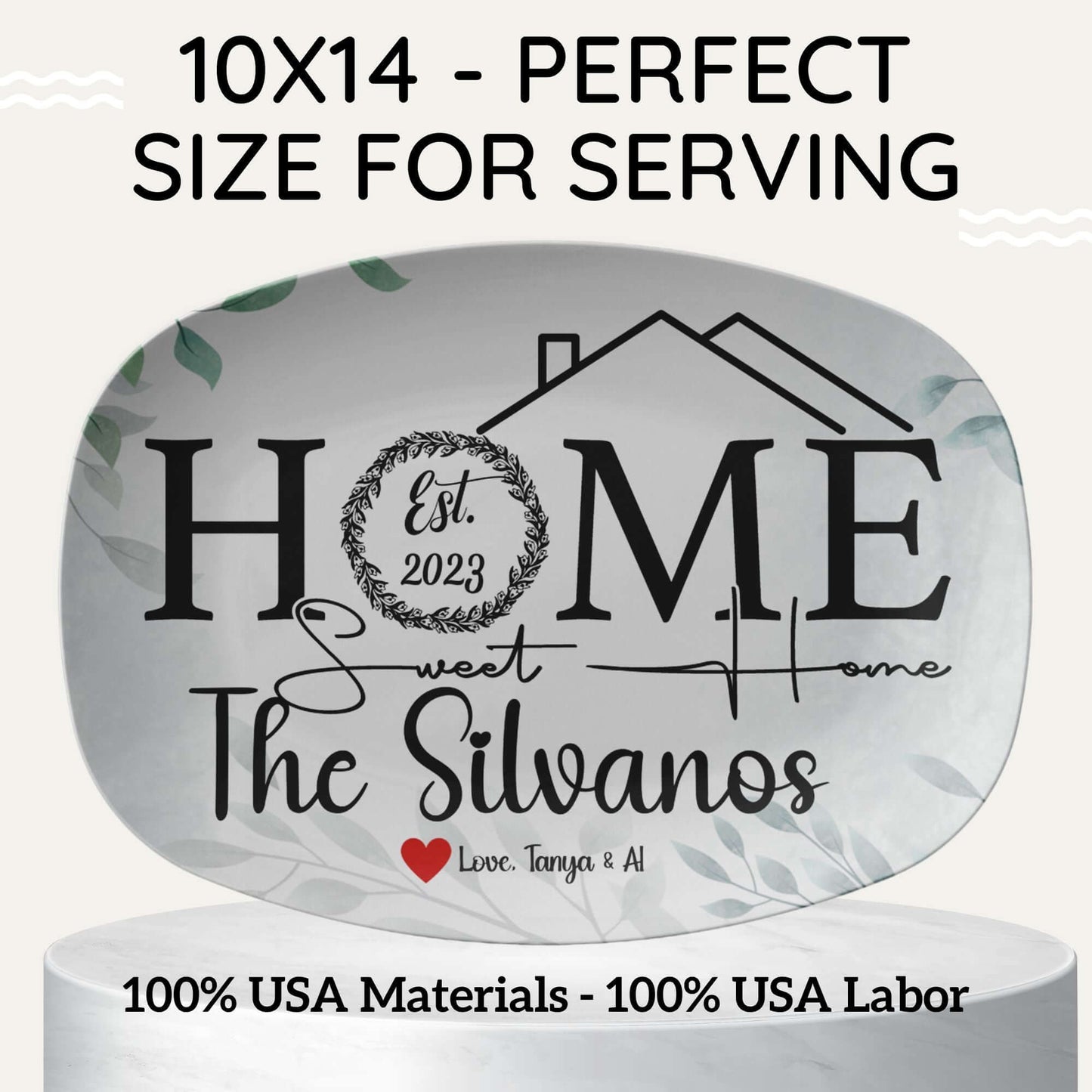 Personalized Housewarming Serving Tray Home Sweet Home Custom Gift