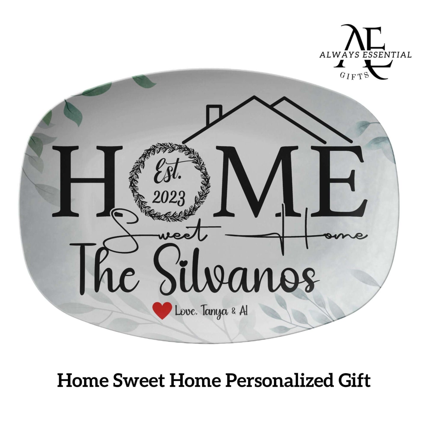 Personalized Housewarming Serving Tray Home Sweet Home Custom Gift