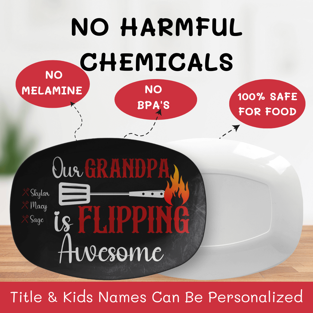 Our Family Is Flipping Awesome - Personalized BBQ Serving Platter