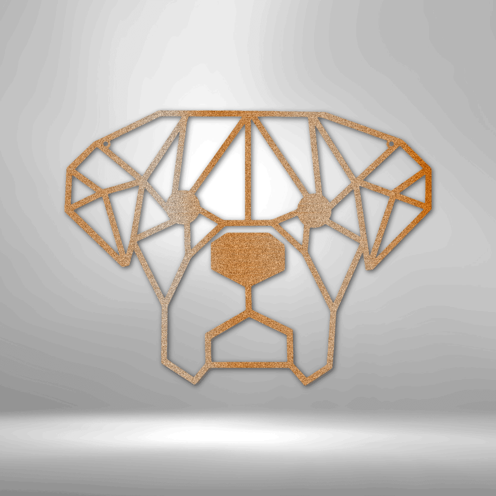 Geometric Dog - Steel Sign- Metal Wall Art - Dog Metal Sign Home Decor